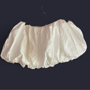 White Puffy Mini Skirt